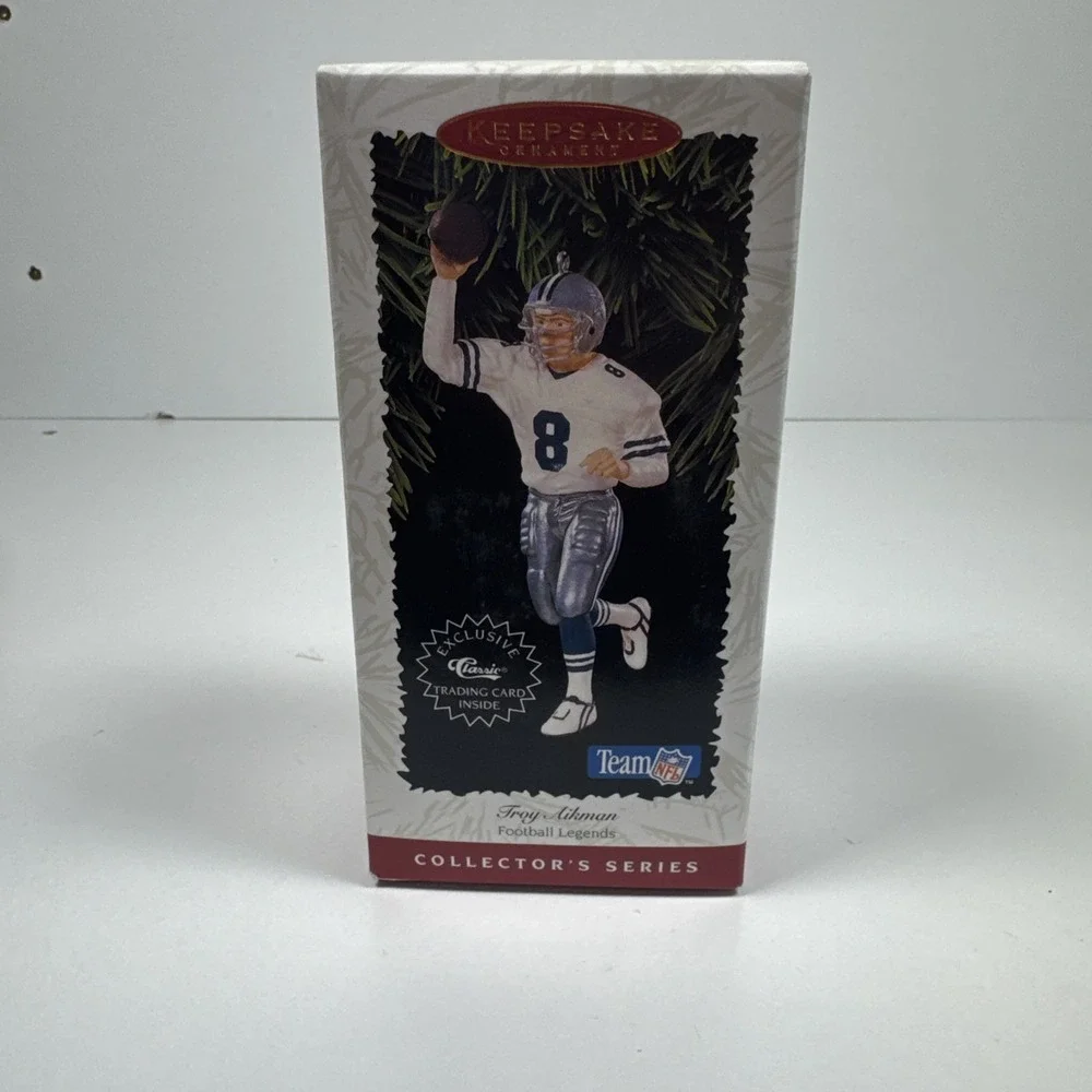 Hallmark Troy Aikman Ornament 1996 Football Legends #2 Dallas Cowboys New Card
